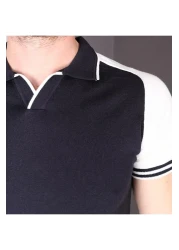 Delpino Polo Neck Knitwear Men's Cotton T-Shirt