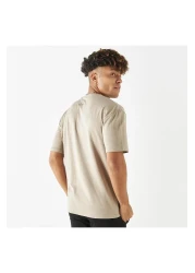 Kappa تي شيرت برقبة دائرية وأكمام قصيرة مع تفاصيل الشعار