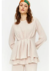  Modest طقم تونيك منسوج من الأسفل مع مجموعة من الحجر، TCTSS24US00009