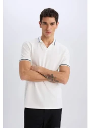 Defacto تي شيرت بياقة بولو وأكمام قصيرة بقصة عادية E2251ax25sm