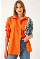 Bianco Lucci Women's Denim Piece Single Pocket Shirt 2669 60351324