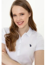 U.S. Polo Assn. تي شيرت نسائي أبيض