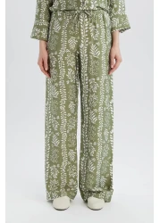 Defacto Comfortable Palazzo Trousers Wide Leg Wide Loose Leg Patterned High Waist C4042Ax25Sp