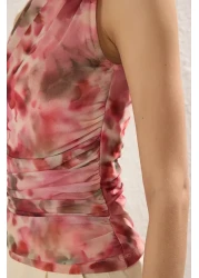  Collection Multicolor Fitted/Fitted Gather/Drape Detail Knitted Blouse Twoss25Bz00384