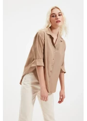  Collection Mink Loose Fit Cotton Woven Shirt TWOAW20GO0107