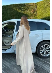 Qenz Triple Striped Double Set - Beige