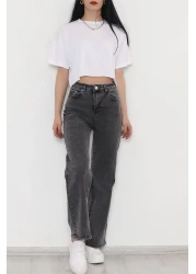 geenz manifacture Morcelo 90's Snow Wash Blue Lycra Super High Waist Loose Jeans Palazzo Trousers