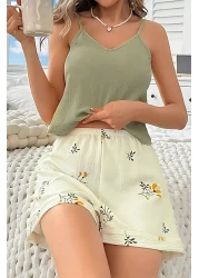 ELİTOL Bürümcük Thin Strap Shorts Set