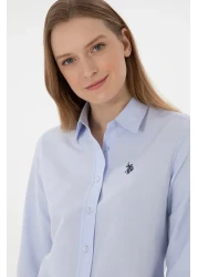 U.S. Polo Assn. Women's Light Blue Long Sleeve Basic Shirt 50307726 -Vr003