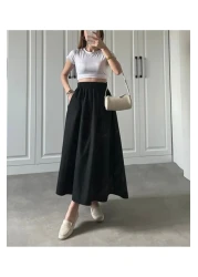 BLUEPERYY تنورة نسائية من البوبلين