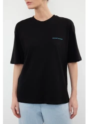  Collection Black Premium Comfortable Fit - 100% Cotton Printed T-Shirt TWOSS24TS00172