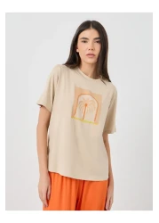 Styli Graphic Printed Short Sleeve T-Shirt and Pyjama Set