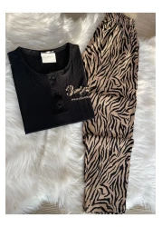 Pijamacs LEOPARD PATTERNED PEGASUS PAJAMAS SET