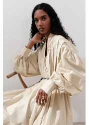 Manuka فستان واسع مضلع أصفر