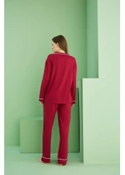 Siyah İnci طية صدر السترة زر مطوي الأكمام الطويلة فسكوزي منامة دعوى Payslip 7829