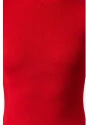  Collection Flexible Viscose Fabric - Color Block Red T-Shirt TWOSS24TS00063