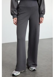  Collection High Waist Wide Leg Anthracite Trousers - Twoaw25Pl00026