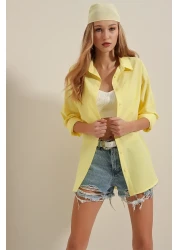 Bigdart 3900 قميص أساسي طويل الحجم - أصفر