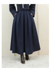 Modamorfo Pleated Zippered Skirt