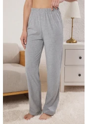  Collection Cotton Gray Printed Pajamas Set - Piping and Pocket Detail Thmaw22Pt0785