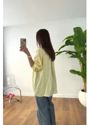 BİRCANÇİL Lestane Yellow Transparent Shirt