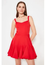  Collection Red Lined Stationery Pirate Short Evening Dress Graduation Dress Tprss23El00251