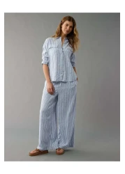 American Eagle قميص AE Weekend Vibes بأكمام طويلة وأزرار