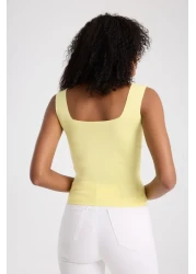 İLKCET MODA Square Neck Sleeveless Crop Women's Knitwear