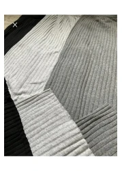 ipek collection 3 قطع أسود - رمادي - بنطلون نسائي مضلع وبدلة رياضية، بيجامة ملابس منزلية غير رسمية