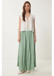 Happiness İstanbul تأثير منسوج متوهج ذو تأثير أخضر للسيدات DD01347