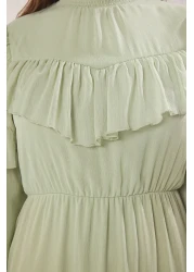  Modest فستان منسوج مبطن بالشيفون بالنعناع TCTSS25EB00108