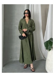 MD trend بلوزة نسائية برباط - طقم تنورة