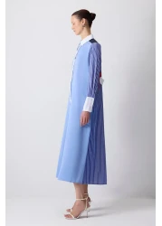 Touche Prive فستان قميص بلون واحد