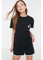  Collection طقم بيجامة شورت رياضي قطن 100% مطبوع باندا - THMSS22PT00005