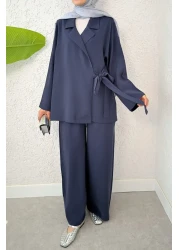 Salih Çelebi Jacket Collar Double Combination 2301 - Dark Blue