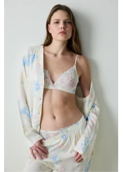 Penti Marina Chally Shirt Pants Ecru Pajama Set