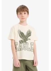 Defacto طقم للأولاد مكون من قطعتين تي شيرت مطبوع بأكمام قصيرة وشورت E8826a825hs