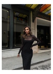 Vuntal BUTİK فستان من التول مرصع بالكامل