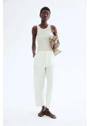 H&M Linen-blend Drawstring Trousers
