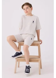 U.S. Polo Assn. Boy's Brown Bermuda Set