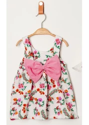 Chicsy Baby Sweet Floral Print Baby Girl Dress with Hat and Bow