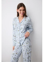 Penti Lazy Weekend Light Blue Shirt Pants Pajama Set