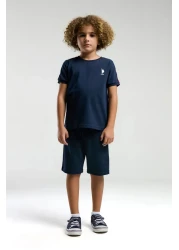 U.S. Polo Assn. Boy's Navy Blue Bermuda Suit