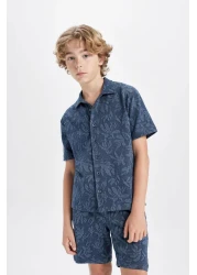 Defacto Boys' Set of 2 Print Short Sleeve Shirt Shorts C2189A824Hs