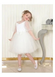 TREEMASS Girl's dress, satin and pearls Dream Tulle TREEMASS511