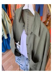 Durmaz women's oversize linen shirt new season summer linen shirt