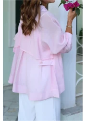 Suzi Buttoned Chiffon Design Shirt 5002