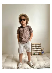 YİGİT BUTİK طقم للأولاد بياقة بولو مع شورت