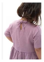 Zelhankids فستان موسلين للفتيات مكون من قطعتين