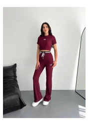 Butik طقم علوي وسفلي برباط في الخصر